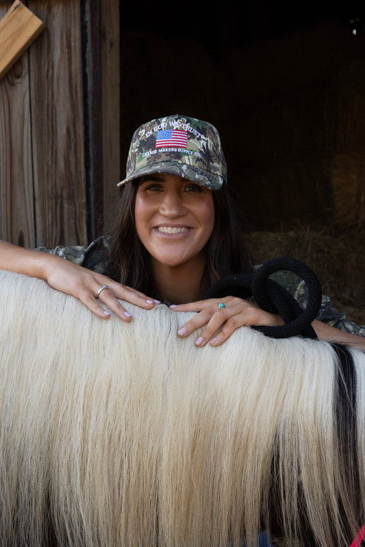 Camo In God We Trust Hat