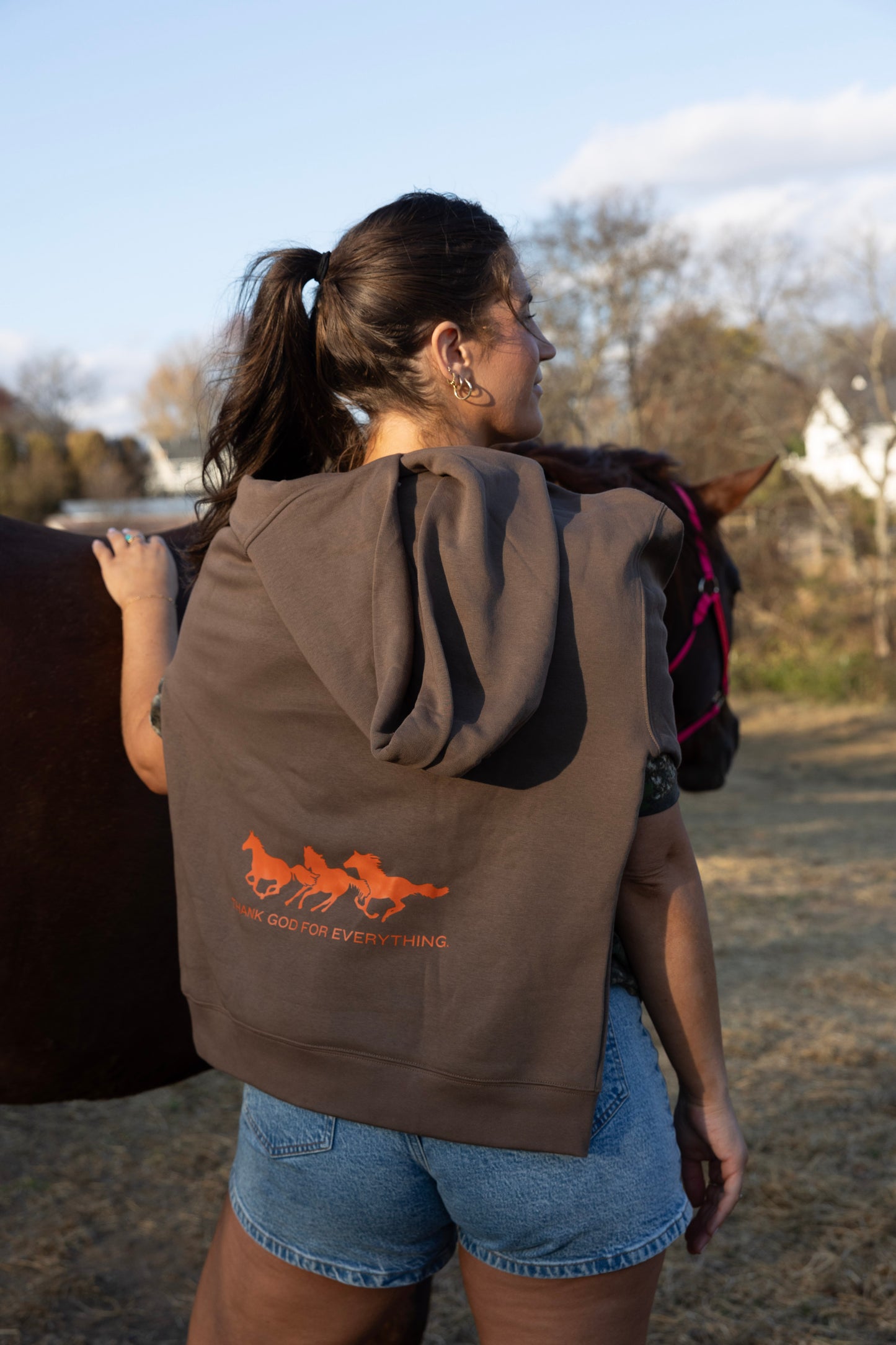 Thank God Horses Hoodie