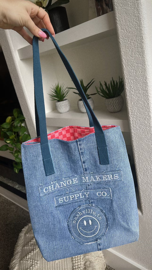 Denim Change Makers Tote Bag